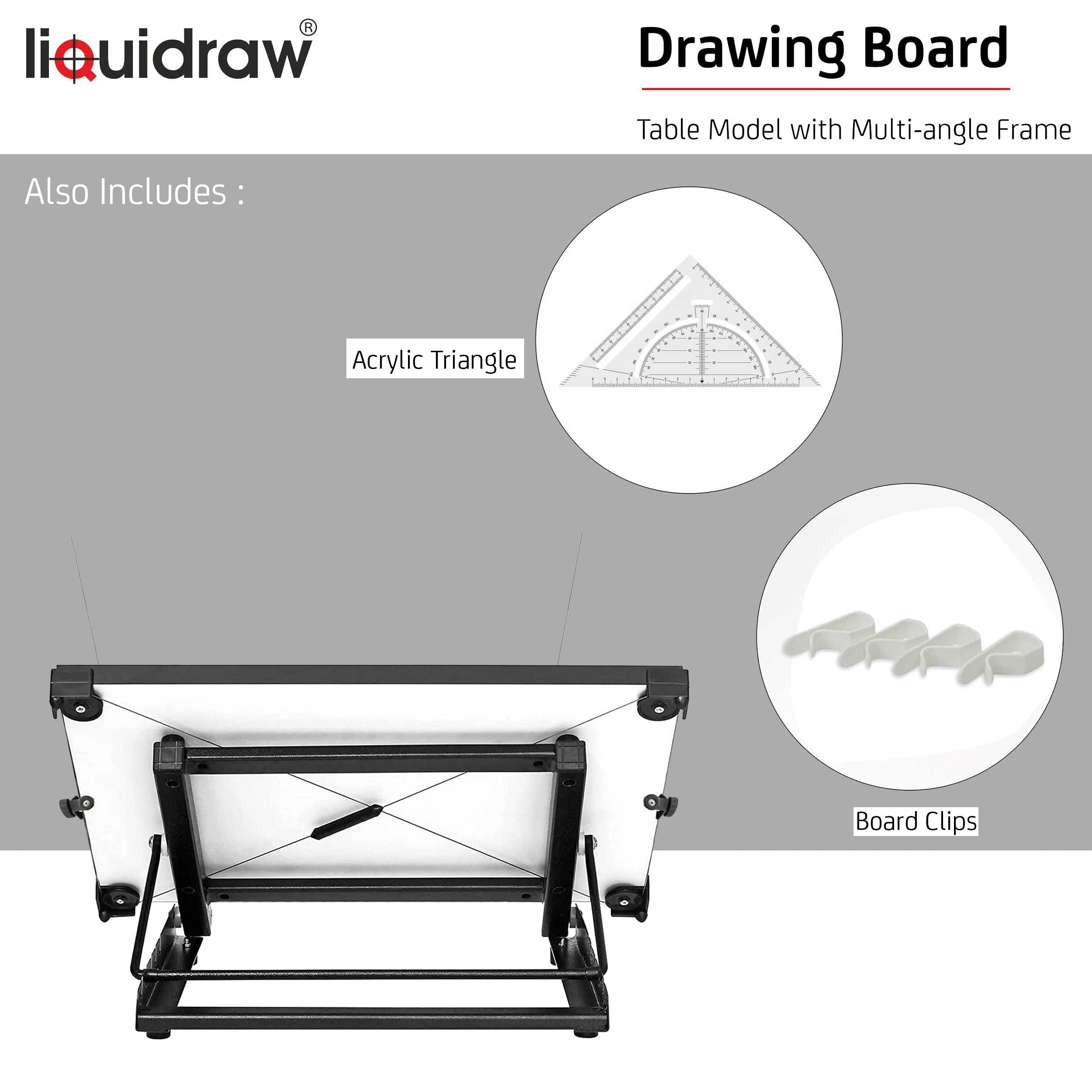 Liquidraw A3 Drawing Board – Parallel Motion Wood Table with 5 Angles