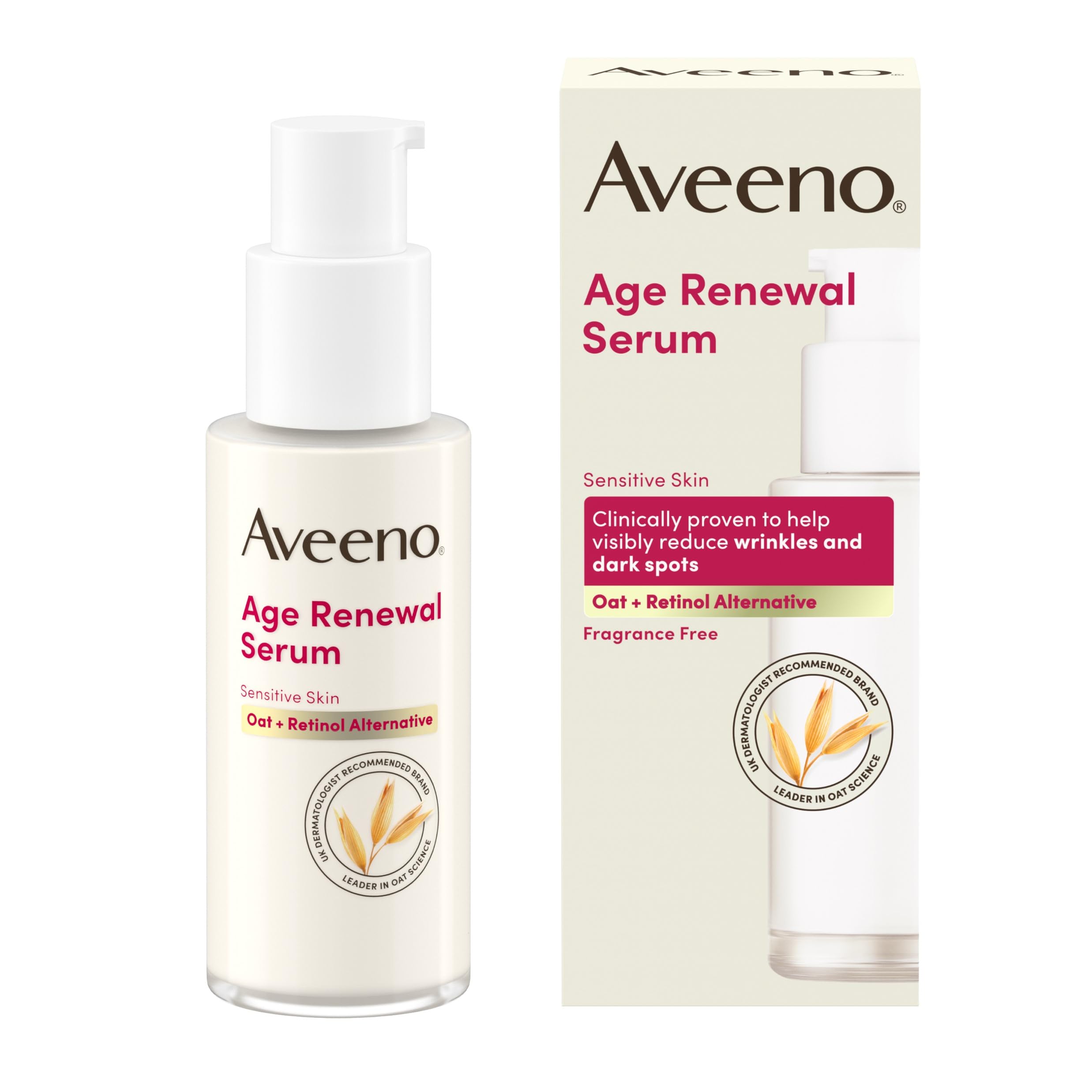 Aveeno Age Renewal Face Serum – Oat & Retinol Alternative - 30ml