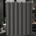 Lerores Shower Curtain – 180x220cm Anti-Mould Weighted Hem Dark Grey