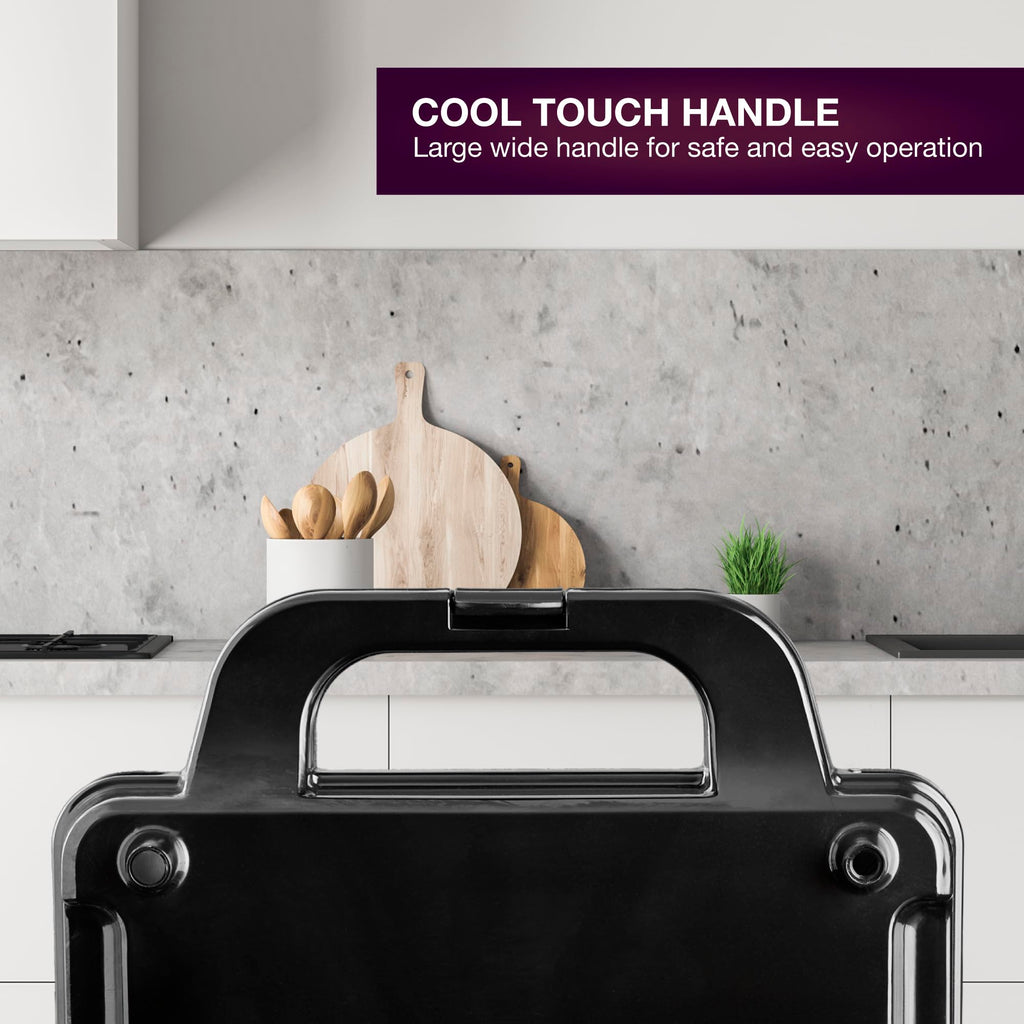 Andrew James Deep Fill Sandwich Maker | 4 Slice Non-Stick 900W Grill