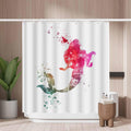 Woutay Rainbow Mermaid Shower Curtain – Mold Resistant Polyester Fabric