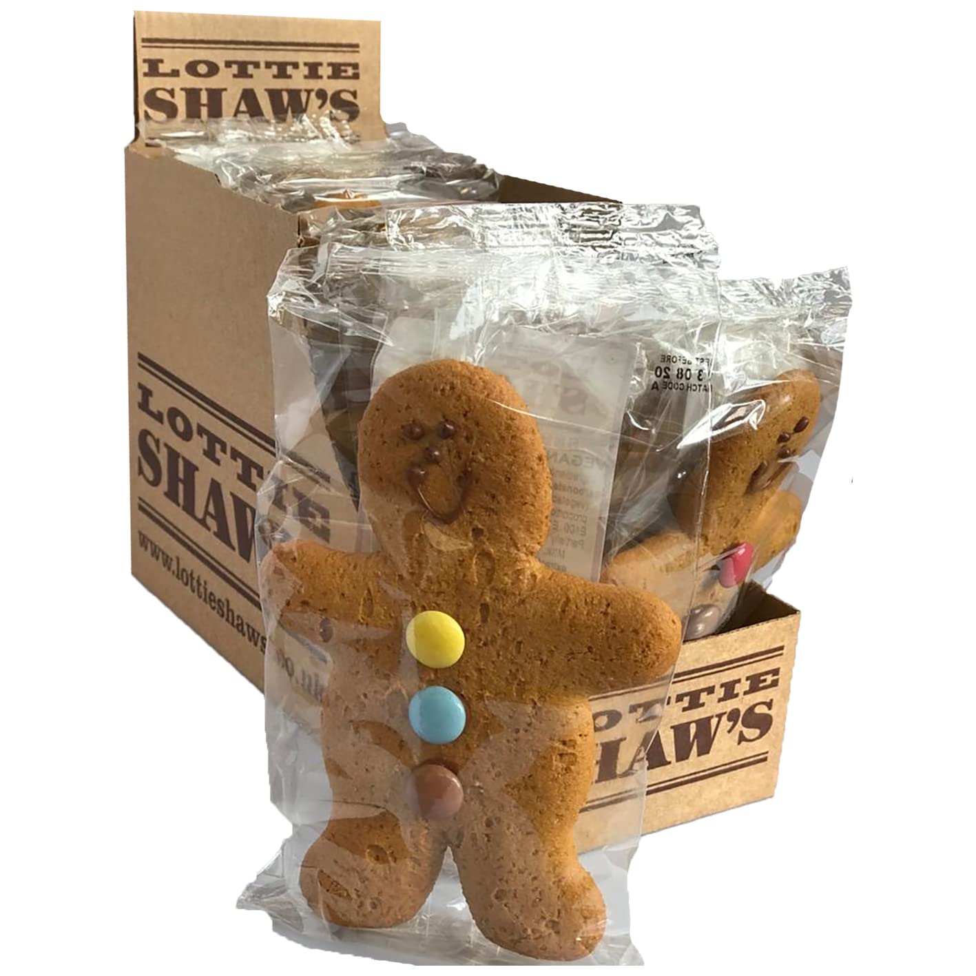 Lottie Shaw's Vegan Gingerbread Men Biscuits - 12 x 50g Case