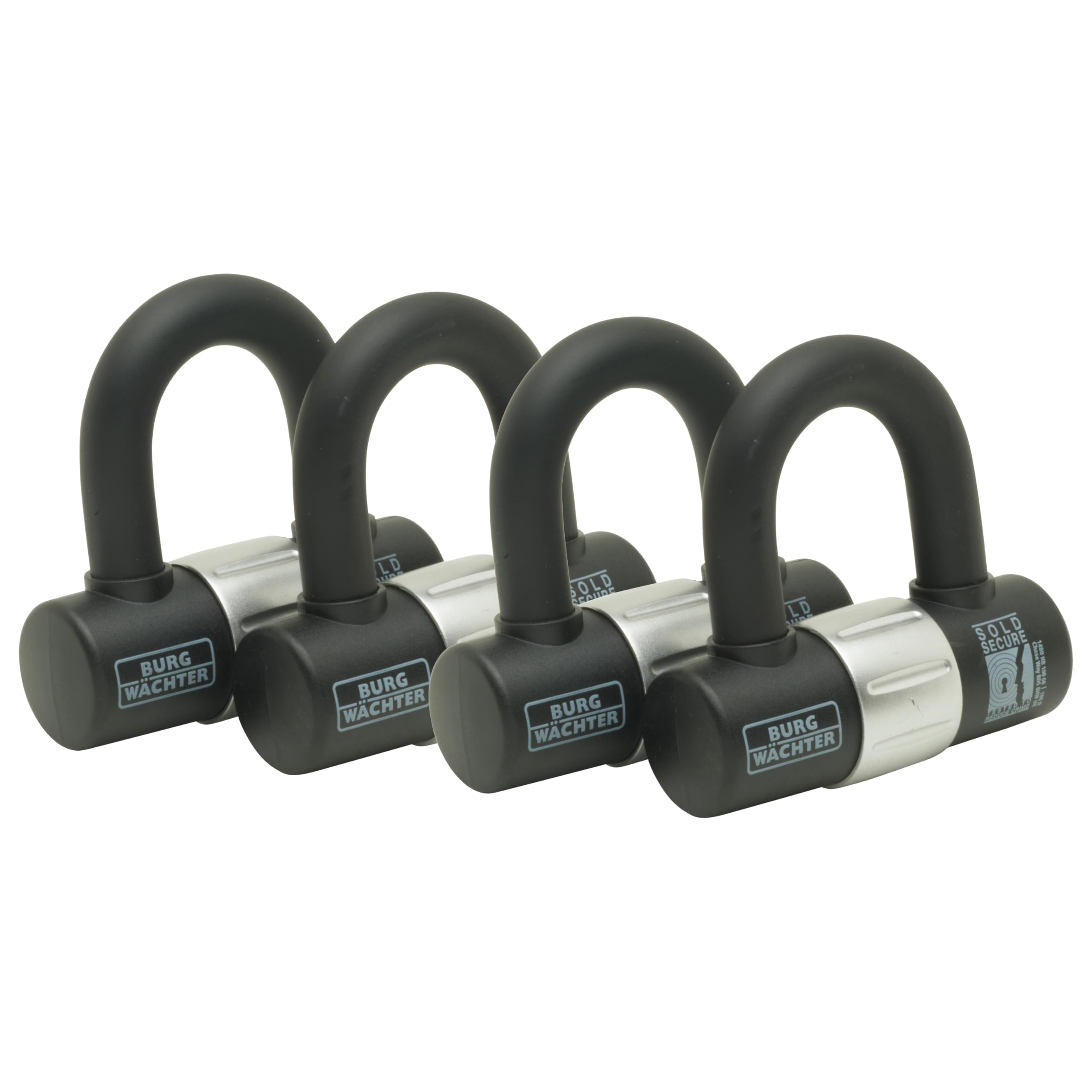 Burg-Wächter 100D Quadra U-Lock - Quad Keyed Alike Gold Security Pack