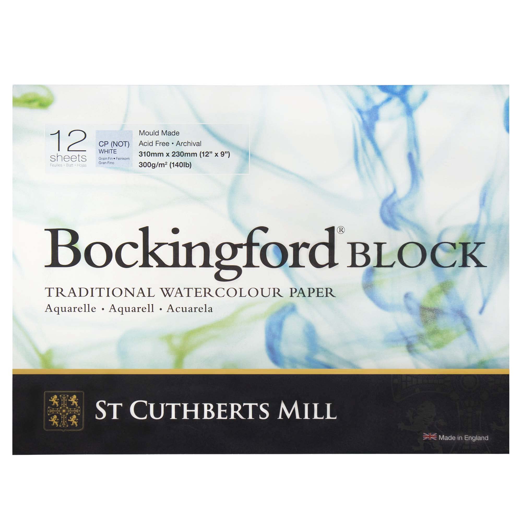 Bockingford Watercolour Block - 140lb Cold Press Paper, 9x12 Inches