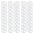 Goodma 100-Piece Clear Plastic Storage Boxes with Hinged Lids - 75mm