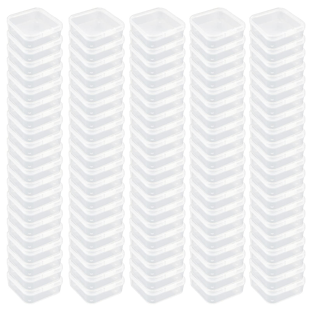 100-Pack Clear Plastic Mini Storage Boxes with Lids