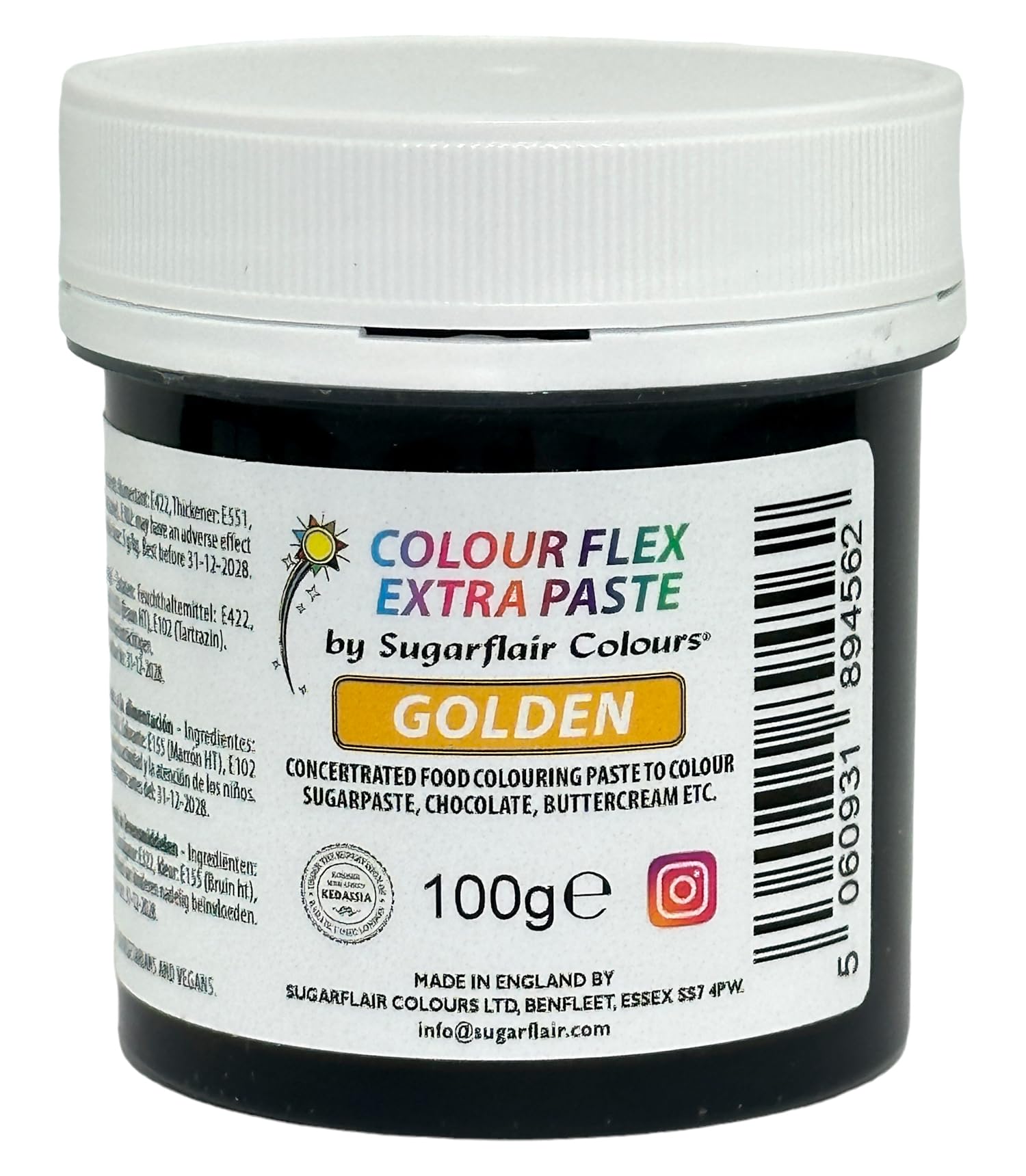 Colour Flex Golden Food Colouring Paste – Concentrated Dye for Baking, 100g
