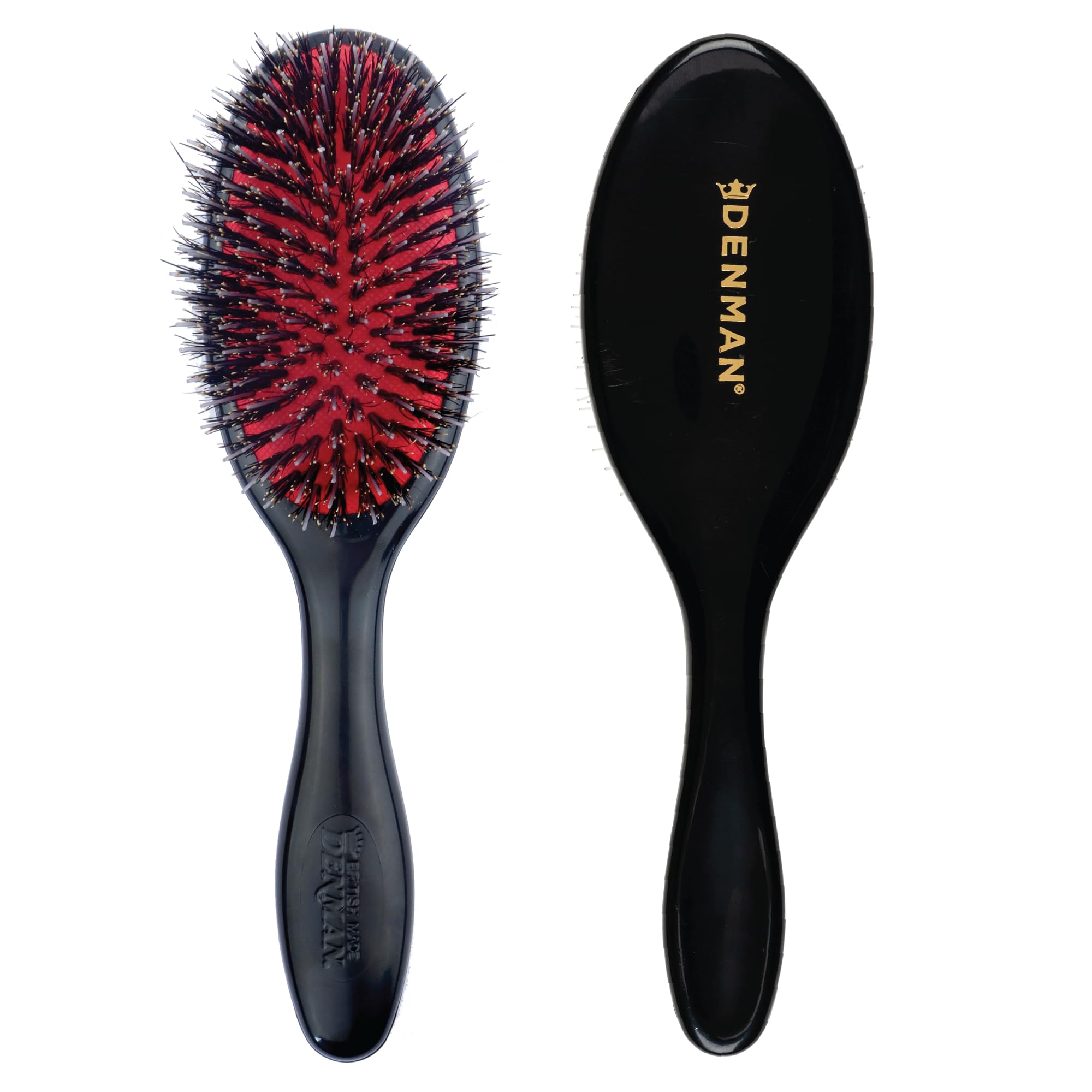 Denman D81S Small Cushion Hair Brush - Boar Bristle & Nylon for Styling