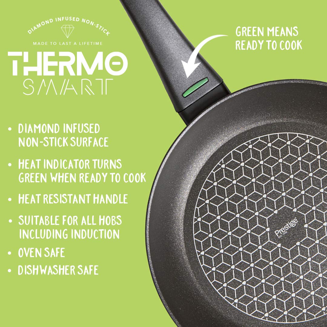 Prestige Thermo Smart Non-Stick Wok – 28cm Induction Stirfry Pan