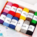 Jolof Store Hello 100% Cotton Yarn Pack – 12 Balls for Amigurumi