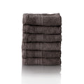 ALCLEAR Cotton Terry Face Towels - 6 Pack Anthracite - Oeko-Tex