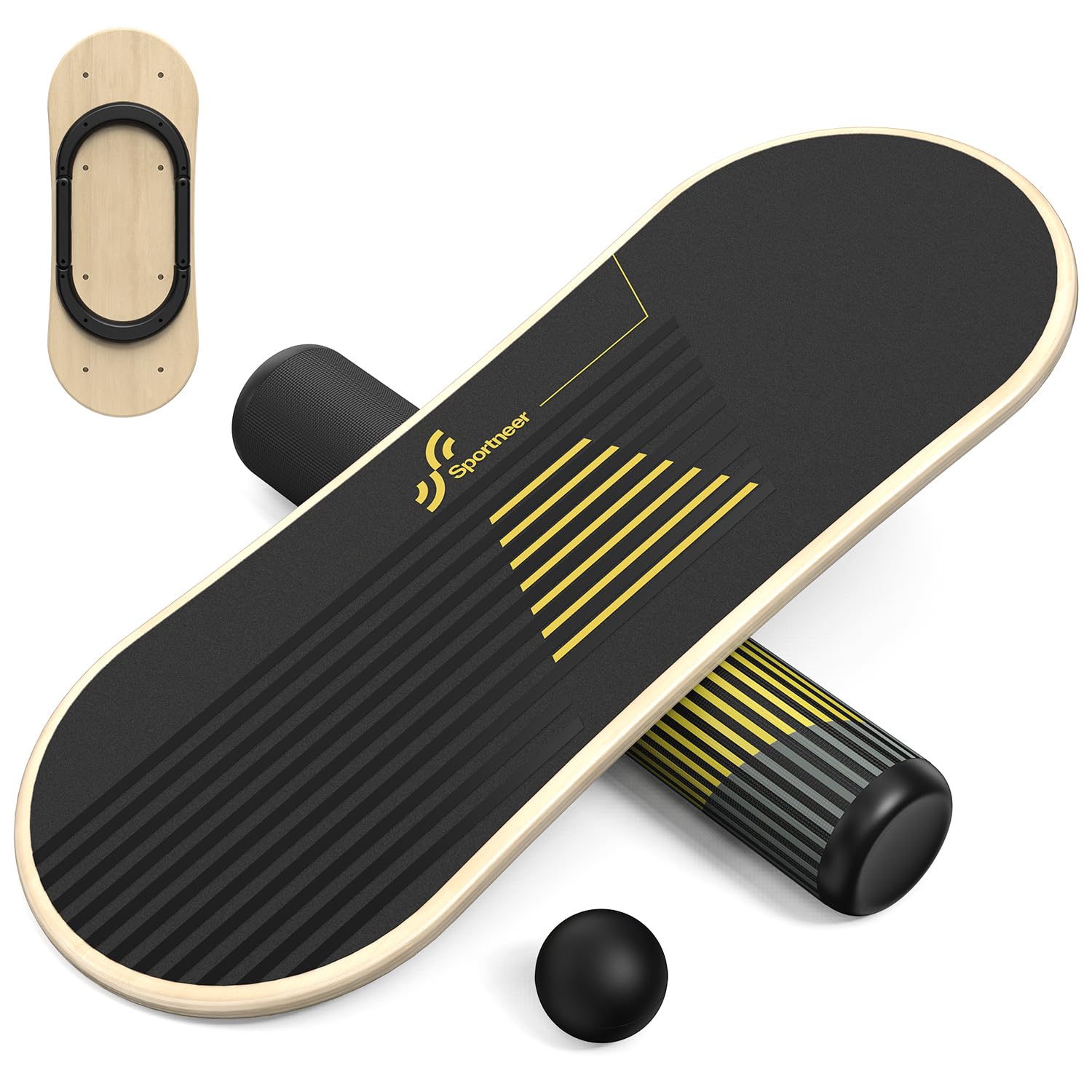 Sportneer Wooden Balance Board – 7-Mode Wobble Board for Core Training