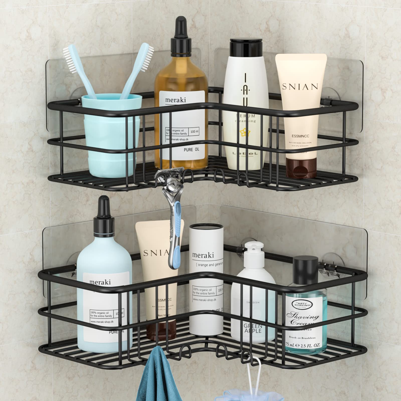 Menbyci 2-Pack Corner Shower Caddy – Rustproof SUS304 Stainless Steel