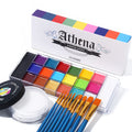 UCANBE Athena Face Body Paint Kit | 20-Color Oil Palette with Brushes & Powder