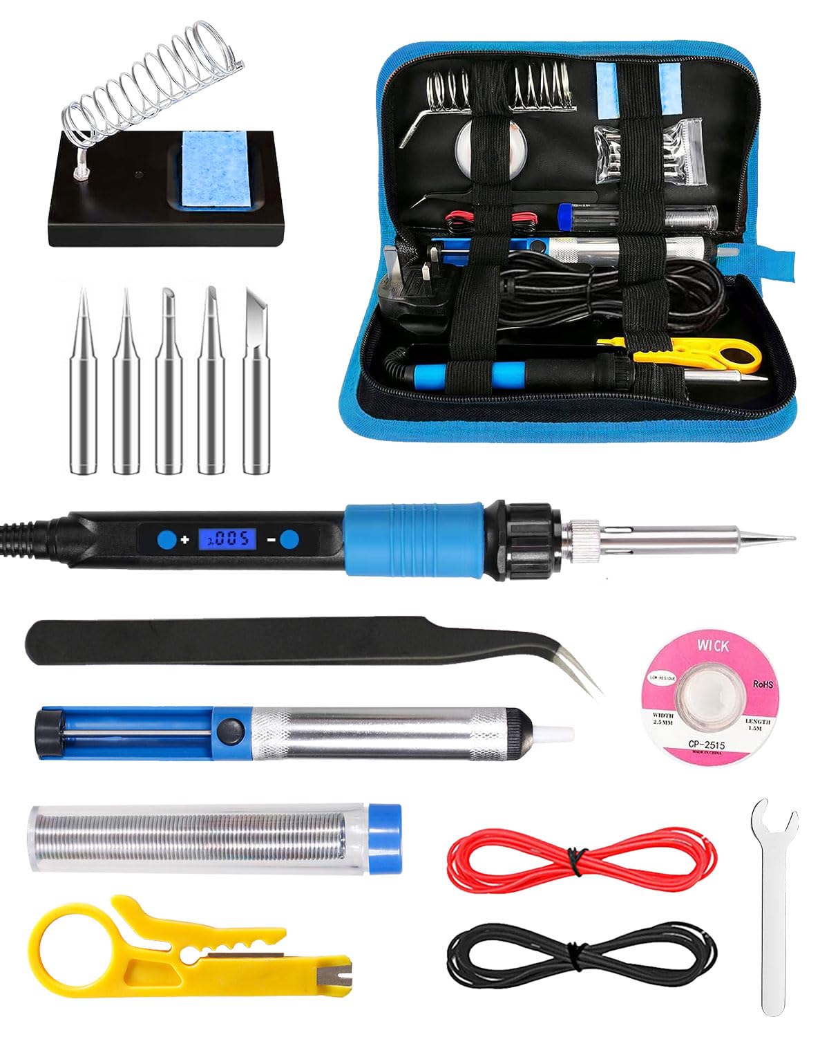 MOXTOYU 100W Soldering Iron Kit | Adjustable 220-500°C with 5 Tips