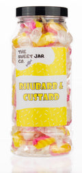Rhubarb & Custard Boiled Sweets – Traditional Retro Candy Jar, 425g