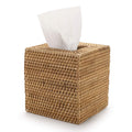 Rattan Tissue Box Cover – Natural Woven Napkin Holder