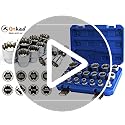 19pc Spline Socket Set 1/2" Drive Universal Metric 8-32mm