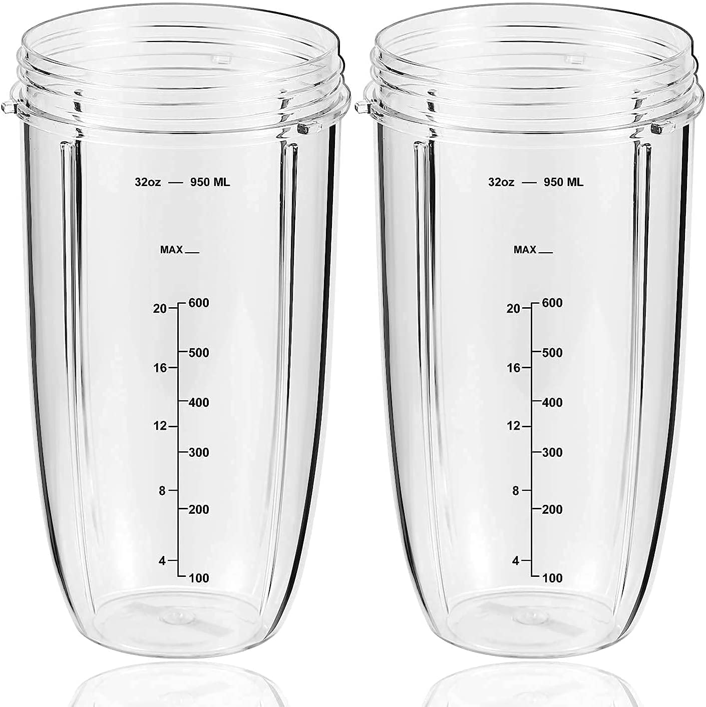 Jolof Store 32oz Blender Cups (2 Pack) for NutriBullet 600W & 900W