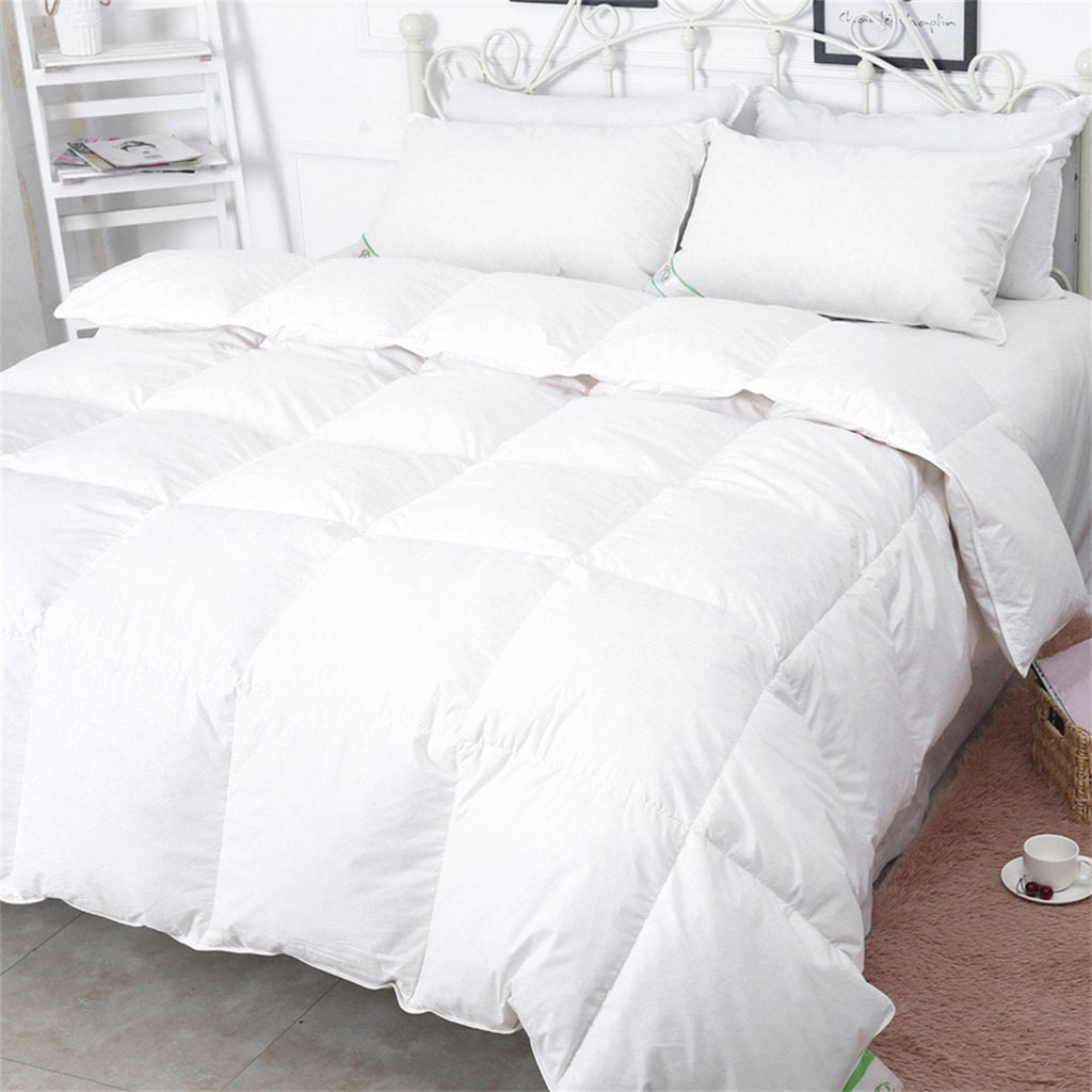 SUFUEE 13.5 Tog Goose Down & Feather Duvet – Single 100% Cotton Quilt