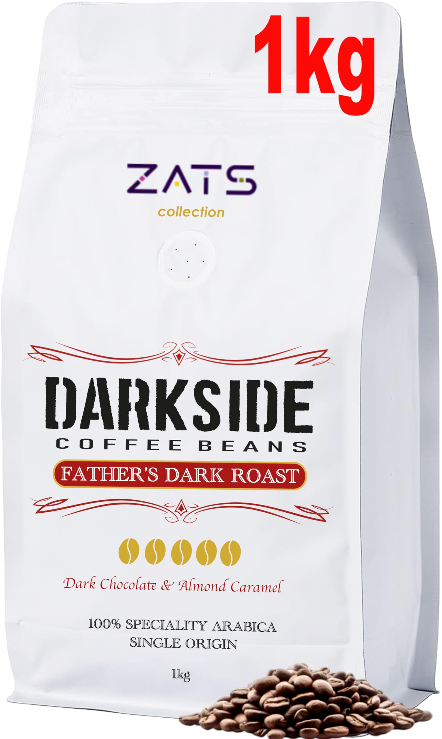 ZATS Father's Dark Roast Coffee Beans | 1kg Single Origin Arabica