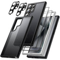 JETech 5-in-1 Matte Case for Samsung Galaxy S24 Ultra – Black