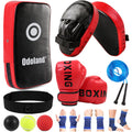 Odoland Kids Boxing Set | 6oz Gloves, Mitts & Kick Pad Training Gear