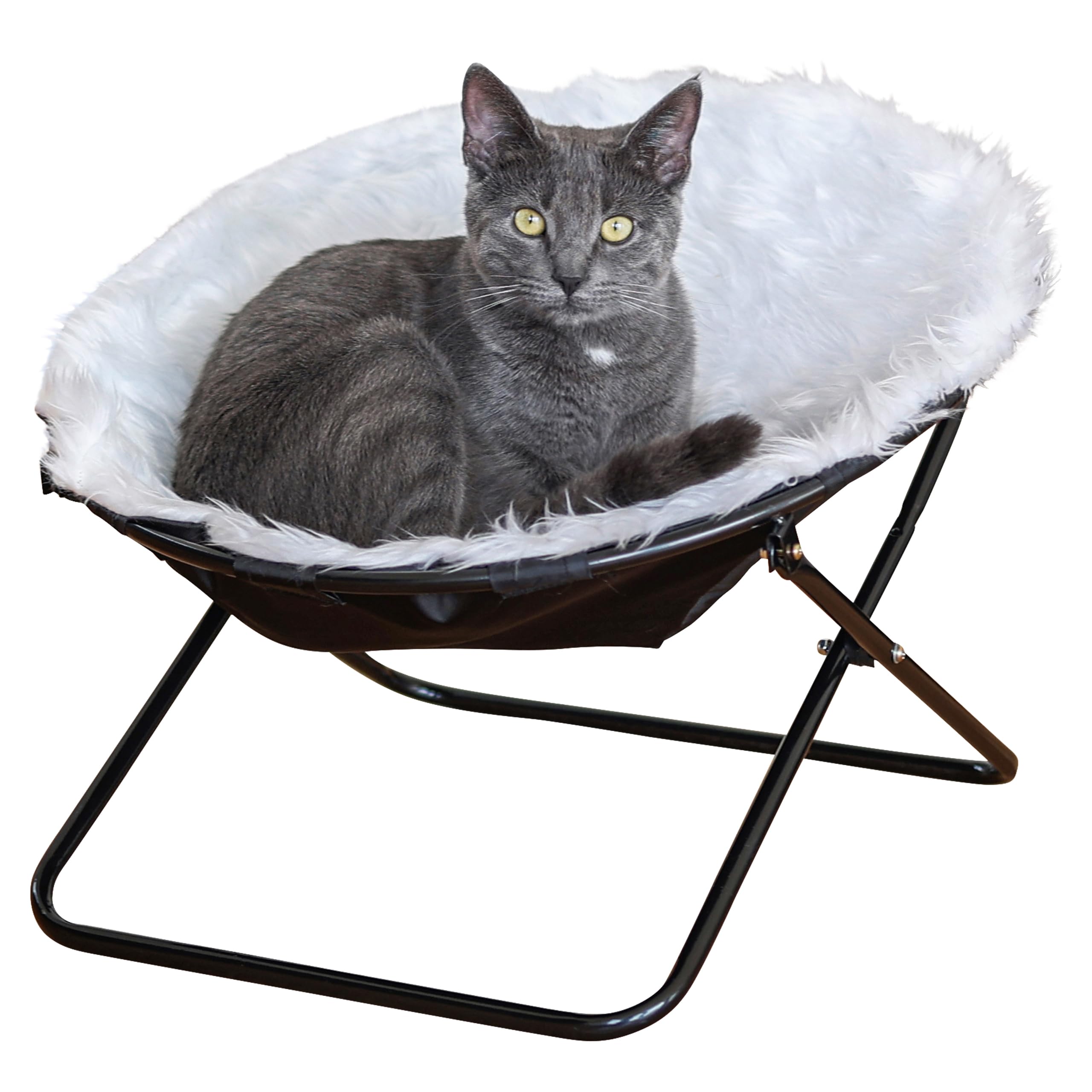 Kerbl Sharon Sleeping Nest – White Plush Pet Bed with Metal Frame