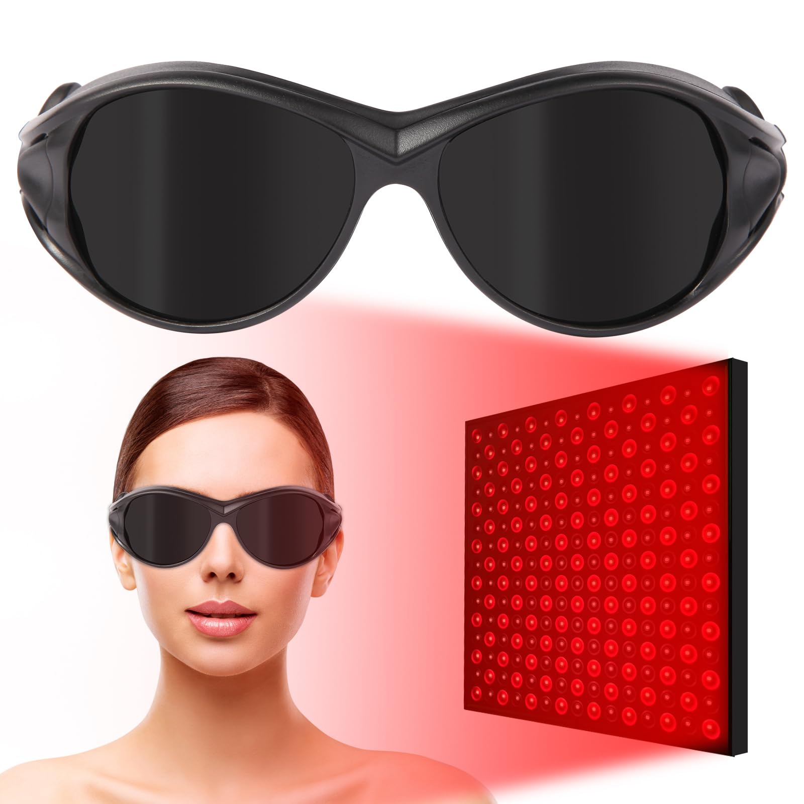 FREEMASCOT Red Light Therapy Glasses | 200-2000nm IPL Safety Goggles