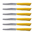 Tredoni 6-Piece Serrated Kitchen Knife Set - 11cm Stainless Steel, Yellow