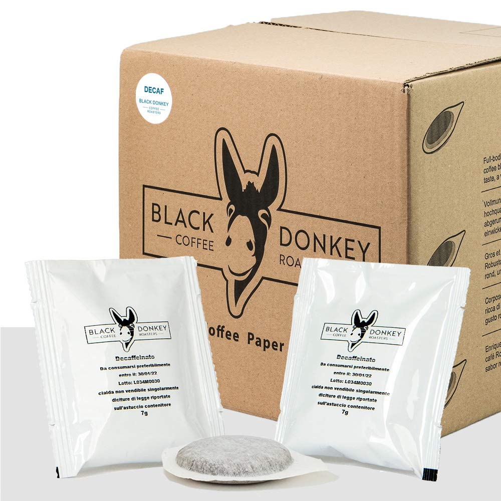 Black Donkey Decaf ESE Coffee Paper Pods 44mm - Premium Roast 50 Pack