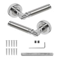Decoranddecor Enigma Duo Colour Internal Door Handles – Silver Aluminium