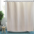 Beige Linen Textured Shower Curtain | Extra Long 220cm Drop