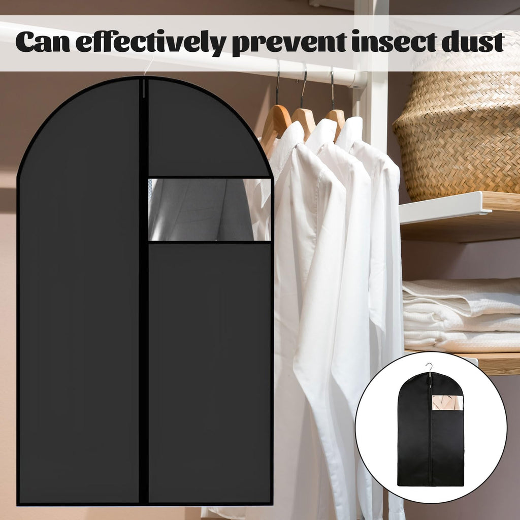 2 Pack Suit Covers for Men with Zipper,Suit Bags for Men,60 * 100 cm Foldable and Dustproof Suits Carriers for Man,Easy to Store,Reusable Clothes - image 5