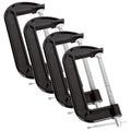 ASelected 6-Inch Heavy Duty G-Clamps - 4-Pack Industrial C-Clamp Set