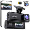 SAVUSCAM 4K WiFi Dash Cam Front and Rear – Dual Car Camera with 64GB SD
