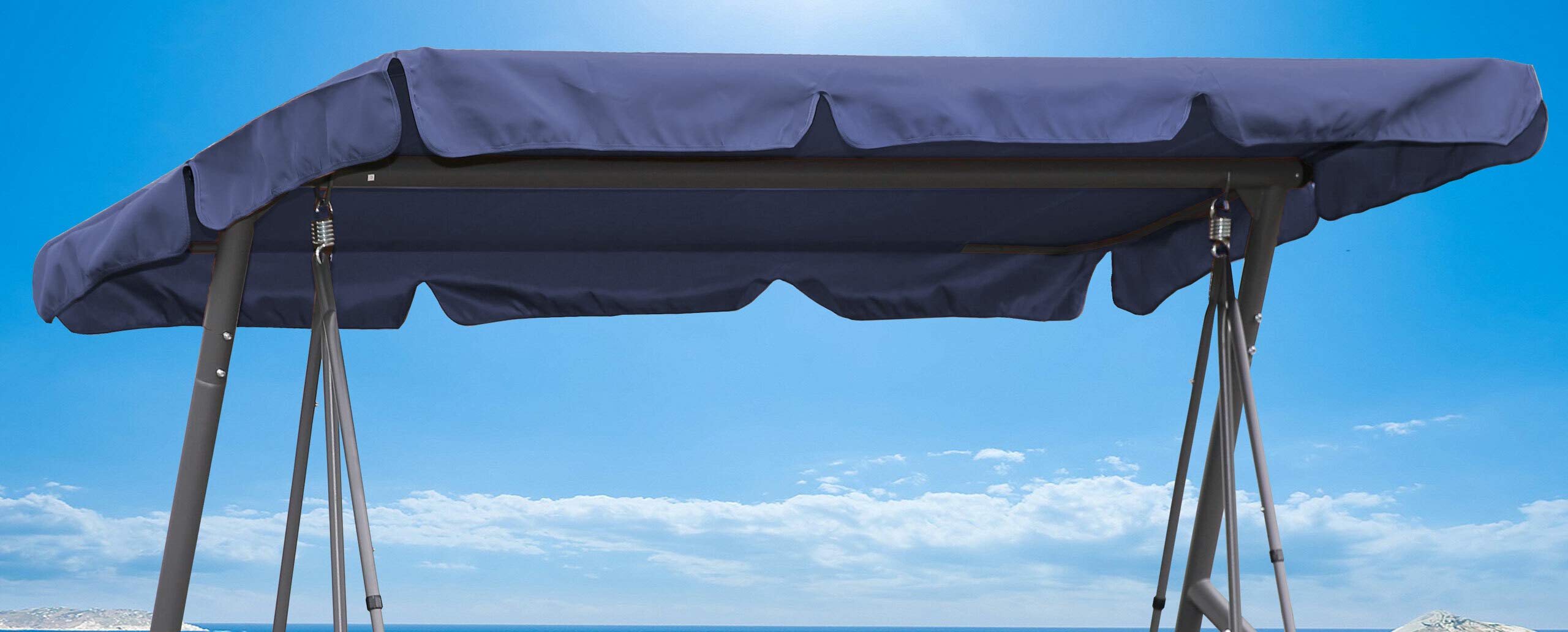 3-Seater Swing Replacement Roof – Blue Polyester Canopy