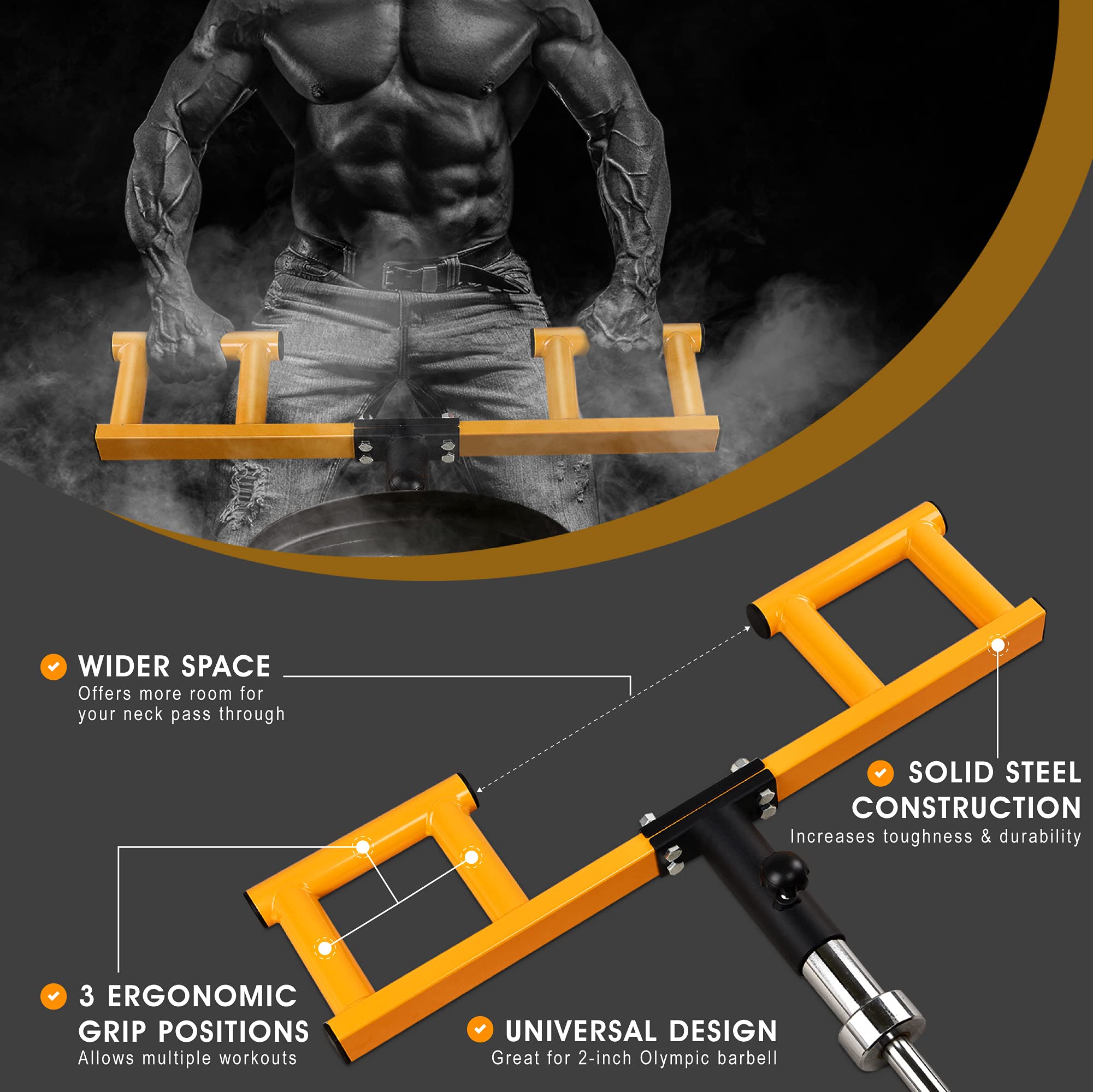 Yes4All Viking Press Landmine Handle Attachment for 2" Olympic Barbell