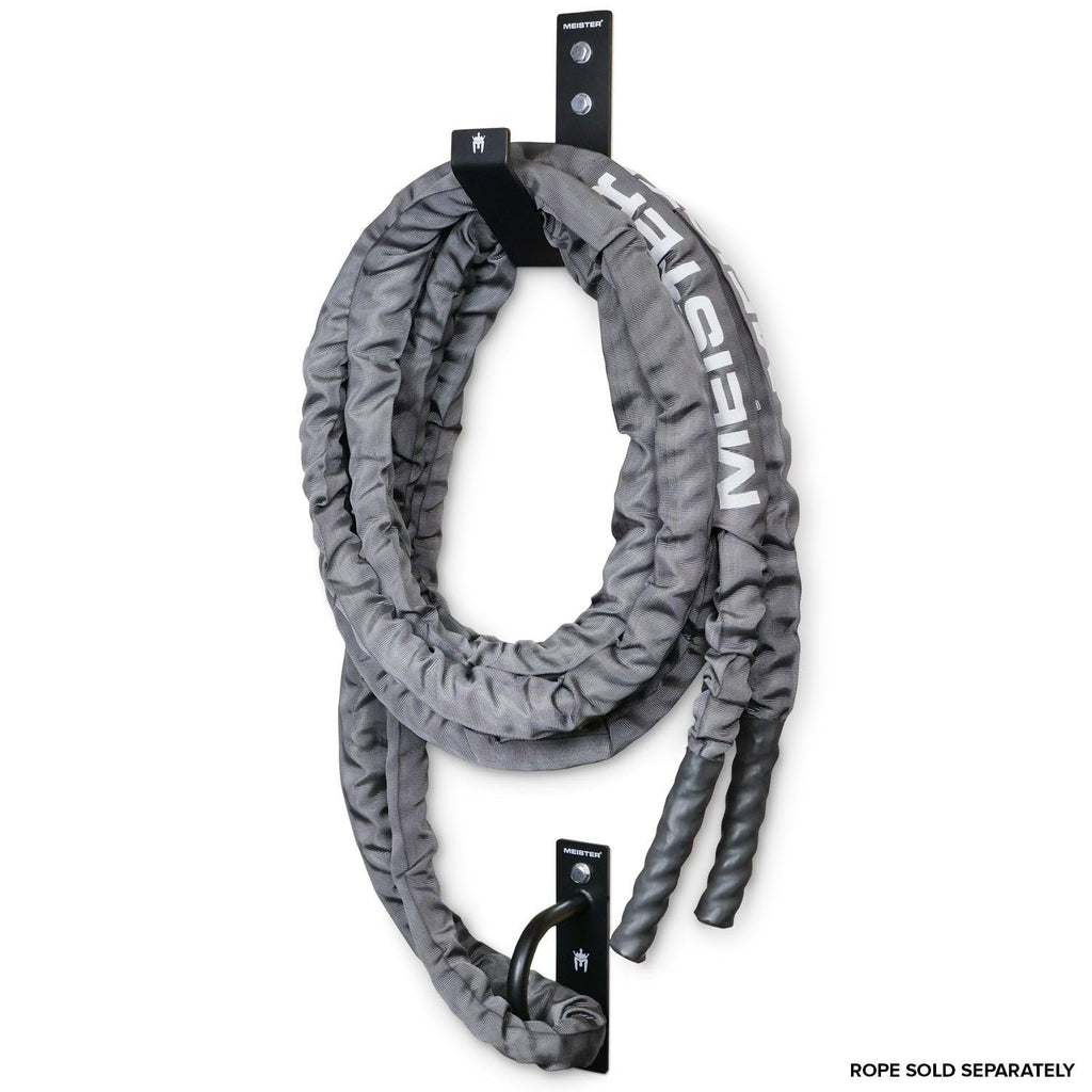 Meister XSteel Battle Rope Wall Mount Kit with Anchor & Hook – Matte Black