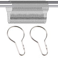 30PCS Shower Curtain Rings, Curtain Hangers Hanging Shower Clips,Stainless Steel Metal Rust Proof Decorative Hooks Loop for Bedroom Bathroom Kitchen - image 1