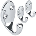 RICOO Modern Coat Hooks, MH014-S3, Set of 3 Wall Mounted Coat Rack in Sleek Silver - Premium Zinc Alloy Clothes Hooks for Wall - image 1