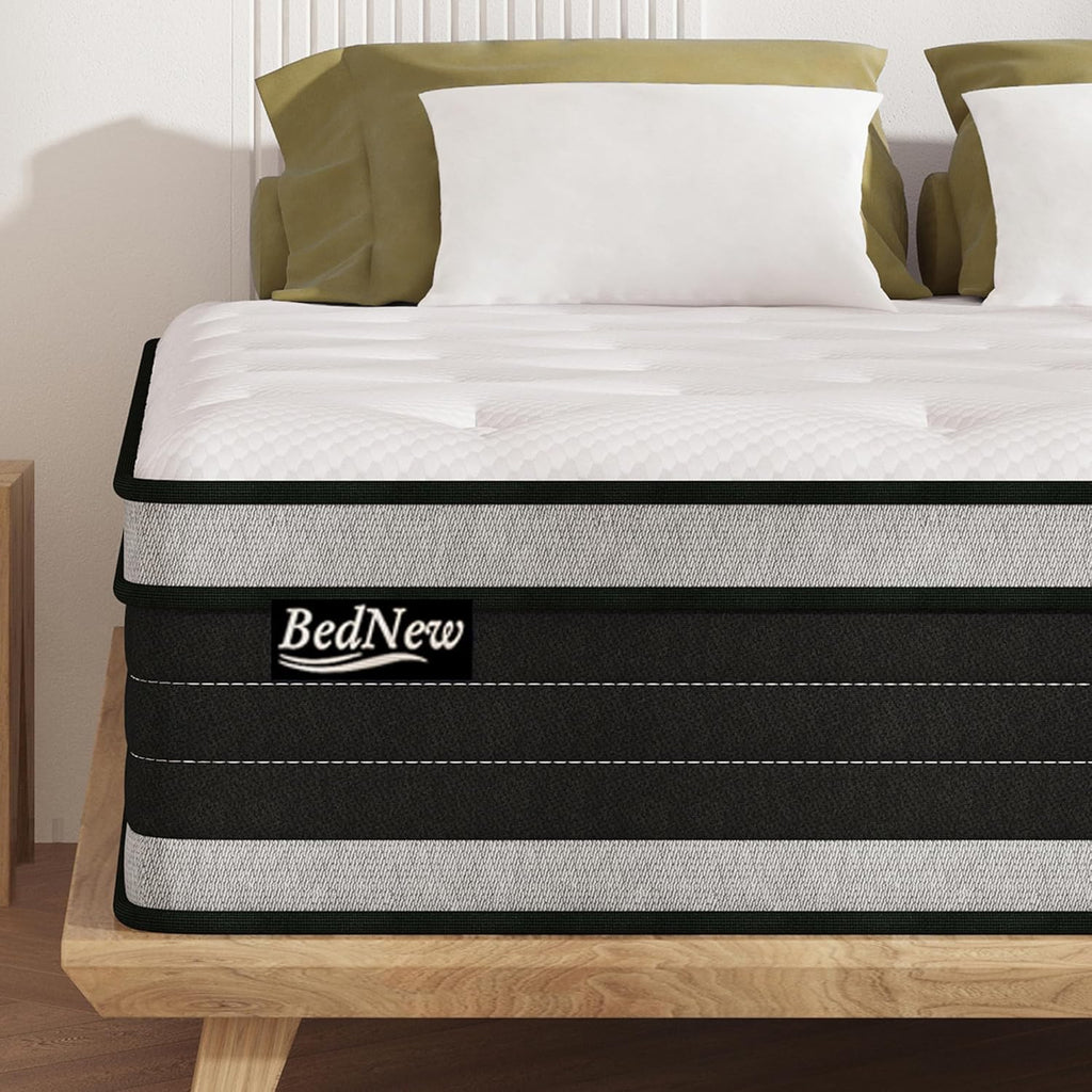 Bednew Double Mattresses Hybrid Mattress Medium Firm 135x190x30cm - image 1