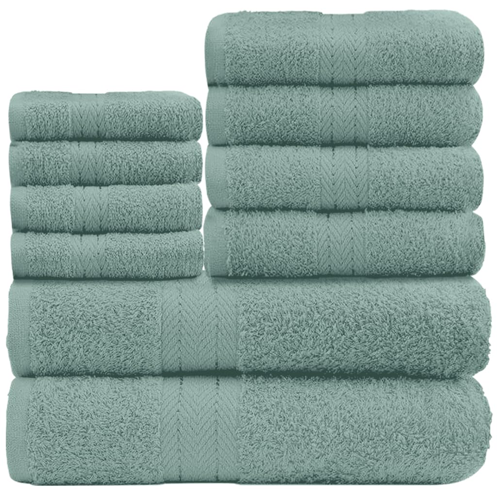 GC Gaveno Cavailia 10 Piece Cotton Towel Bale Set | 450 GSM Duck Egg