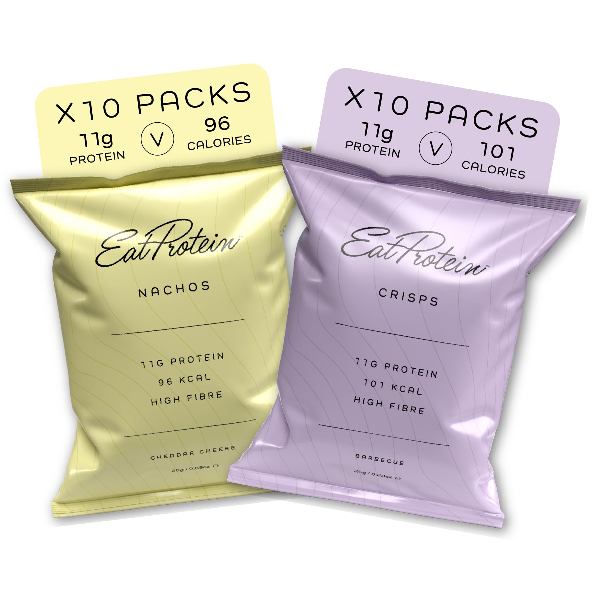 EatProtein Keto Protein Crisps - Cheese Nacho & BBQ Bundle - 20 Pack