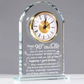 Jolof Store 90th Birthday Glass Keepsake Clock – Milestone Gift for Seniors