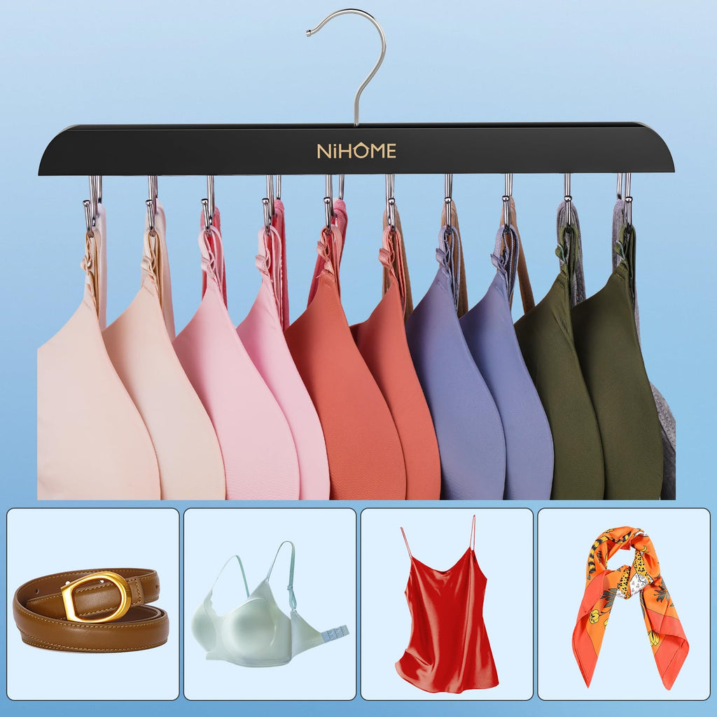 NiHome 2-Pack Rotating Bra Hangers, Each with 20 Stainless-Steel Hooks - image 5