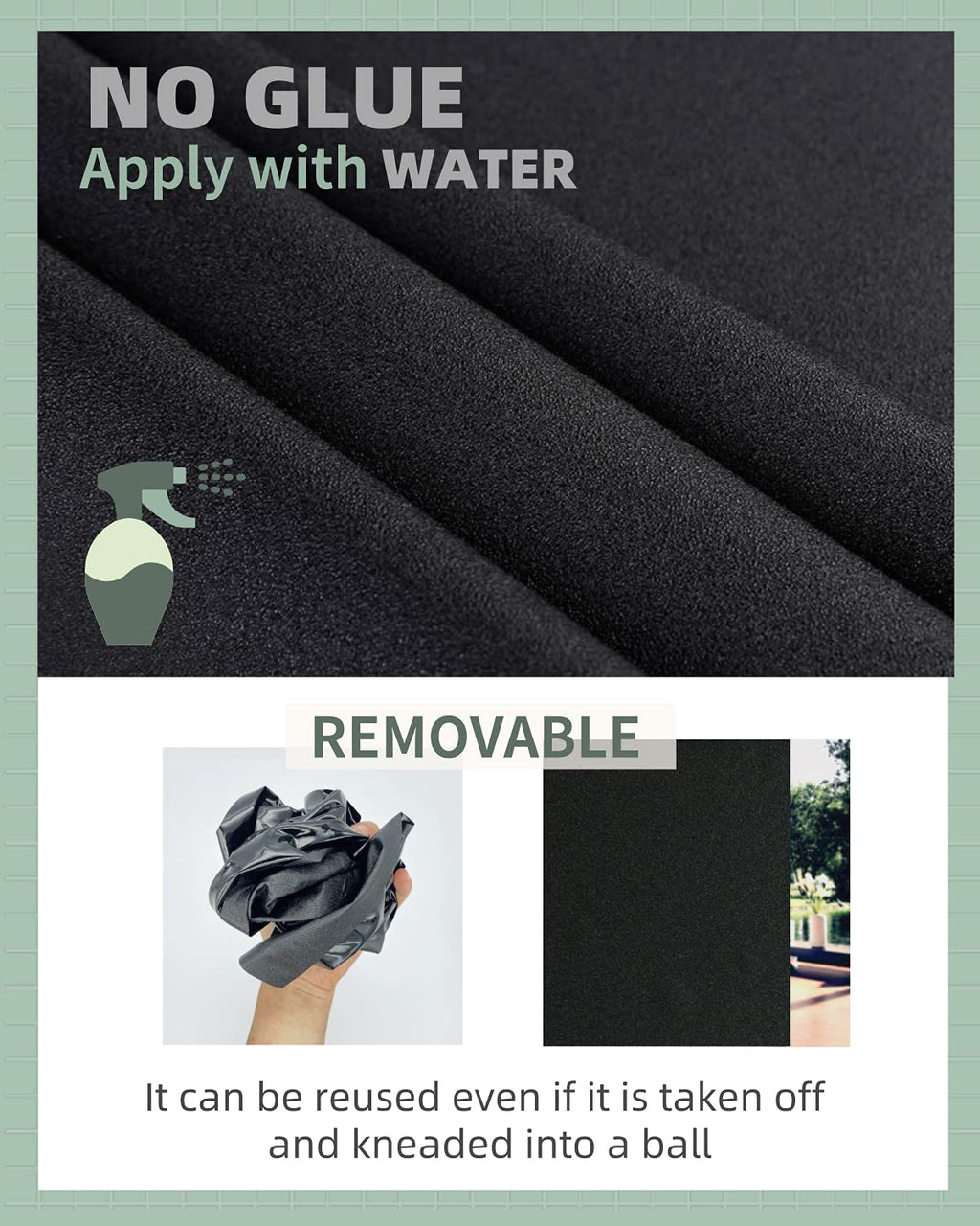 LOLIFEVE Blackout Window Film | 100% Light Blocking Privacy Glass Tint
