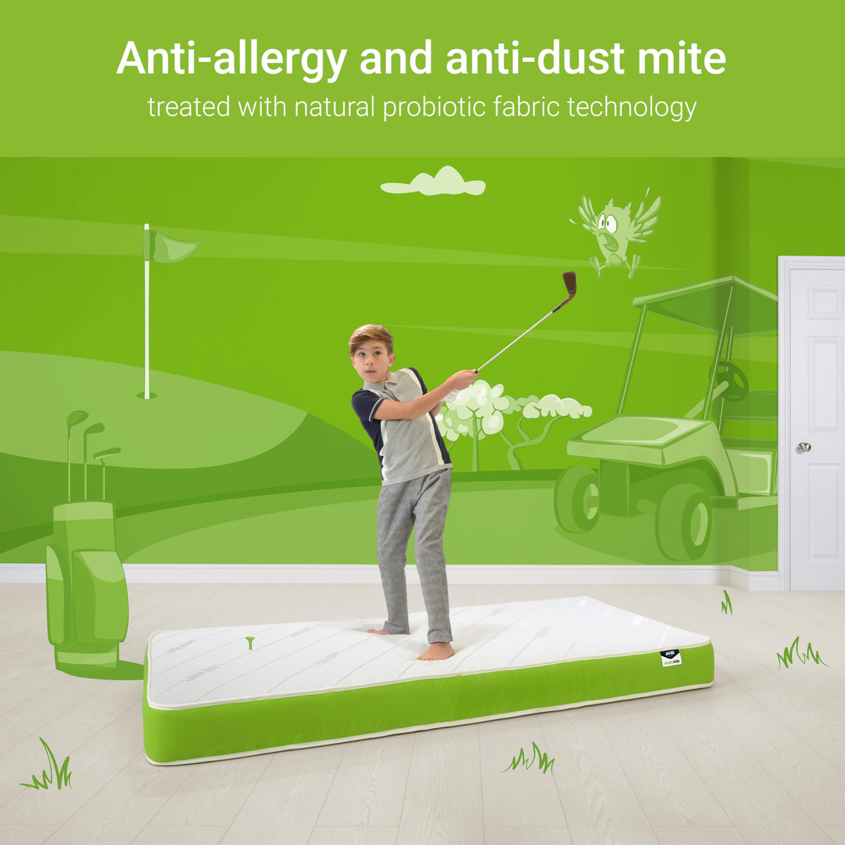 JAY-BE Simply Kids Anti-Allergy Mattress, 3ft Single 90 x 190 x18cm