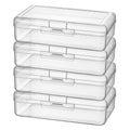 4 Pack Rectangular Clear Plastic Storage Containers, 20.5 x 12 x 6 cm - image 1