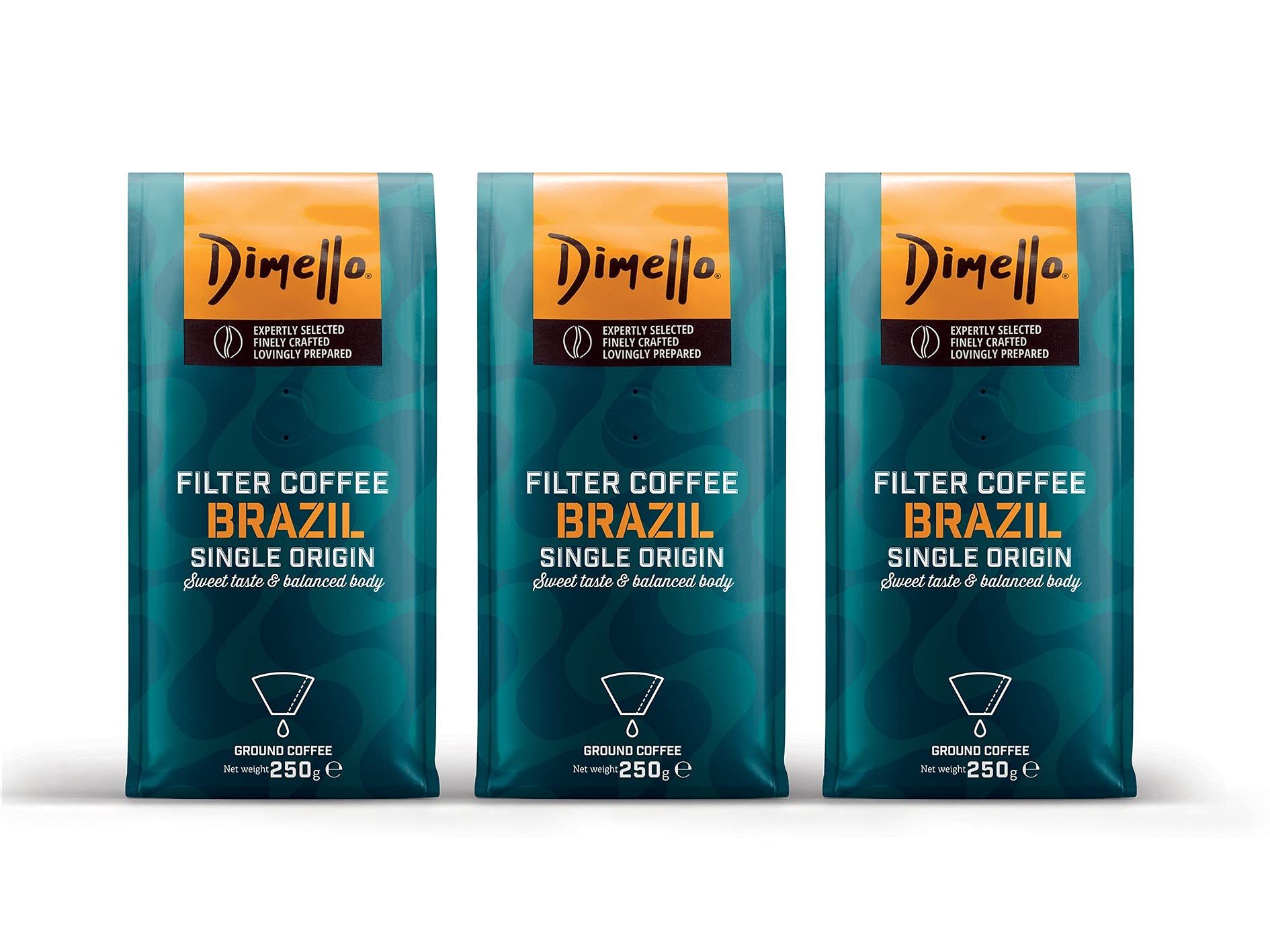 Dimello Brazil Ground Filter Coffee – 750g Medium Roast Arabica
